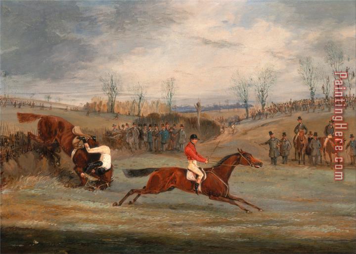 Henry Thomas Alken Scenes From a Steeplechase Near The Finish